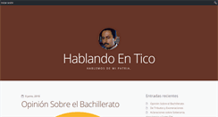 Desktop Screenshot of hablandoentico.ticoblogger.com